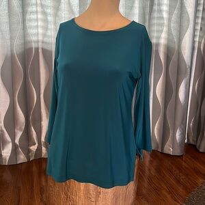 Dark teal dressy top
